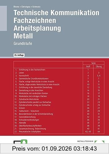 eBook inside: Buch und eBook Technische Kommunikation: Fachzeichnen - Arbeitsplanung - Metall Grundstufe