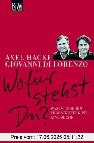 Binding : Taschenbuch, Edition : 1., Label : KiWi-Paperback, Publisher : KiWi-Paperback, medium : Taschenbuch, numberOfPages : 240, publicationDate : 2011-12-01, authors : Axel Hacke, Lorenzo Di Giovanni, languages : german, ISBN : 3462043722