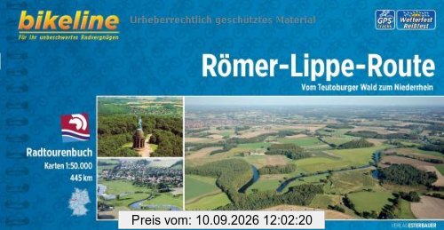 Römer-Lippe-Route. Vom Teutoburger Wald zum Niederrhein, 1 : 50 000, 445 km, GPS-Tracks Download, wetterfest/reißfest