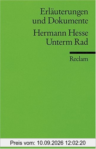 Erläuterungen und Dokumente zu Hermann Hesse: Unterm Rad