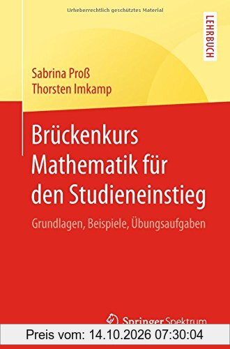 Brückenkurs Mathematik für den Studieneinstieg: Grundlagen, Beispiele, Übungsaufgaben