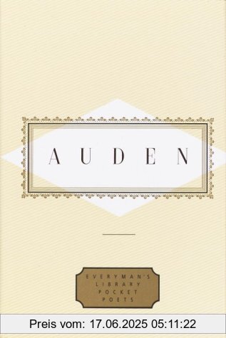 Binding : Gebundene Ausgabe, Label : Everyman's Library, Publisher : Everyman's Library, NumberOfItems : 1, medium : Gebundene Ausgabe, numberOfPages : 256, publicationDate : 1995-05-10, releaseDate : 1995-05-10, authors : Auden, W. H., languages : english, ISBN : 0679443673