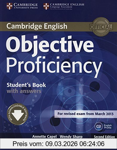 Annette Capel Objective Proficiency Student's Book With Answers With Downloadable Software