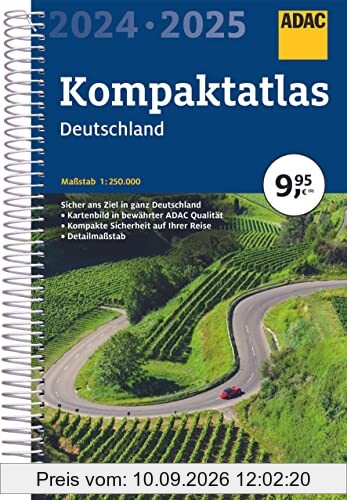ADAC Kompaktatlas 2024/2025 Deutschland 1:250 000 (ADAC Atlanten)