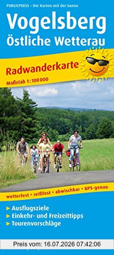 PublicPress Radwanderkarte Vogelsberg - Östliche Wetterau, Mit Ausflugszielen, Einkehr- & Freizeittipps, Wetterfest, Reissfest, Abwischbar, Gps-genau. 1, 100000