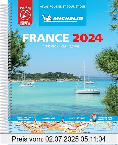 Die Buchhandlung in Oelde hat das Buch France 2024 - Tourist & Motoring Atlas A4 Laminated Spiral