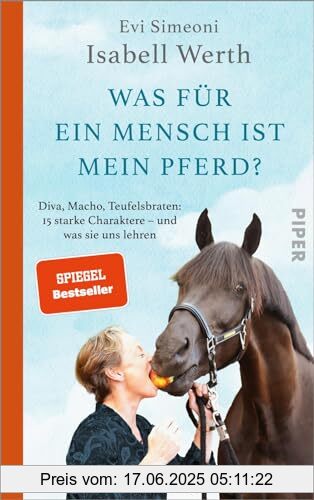 Binding : Gebundene Ausgabe, Label : Piper, Publisher : Piper, medium : Gebundene Ausgabe, numberOfPages : 208, publicationDate : 2024-05-31, releaseDate : 2024-05-31, authors : Isabell Werth, Evi Simeoni, ISBN : 3492072089