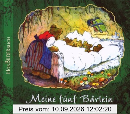 HörBilderbuch Meine fünf Bärlein, Bilderbuch mit 35 zumeist farbigen Zeichnungen + Audio-CD