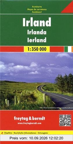 Freytag Berndt Autokarten, Irland - Maßstab 1:350.000 (Freytag & Berndt Road Map)