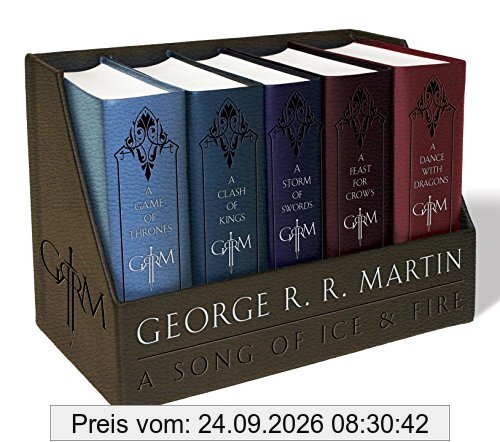 George R. R. Martin's A Game of Thrones Leather-Cloth Boxed Set (Song of Ice and Fire Series): A Game of Thrones, A Clash of Kings, A Storm …