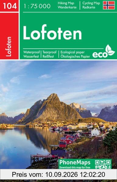 Lofoten, Wander - Radkarte 1 : 75 000 (PhoneMaps Wander - Radkarte Norwegen)