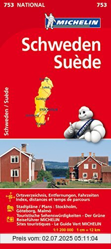 Die Buchhandlung in Oelde hat das Buch Michelin Schweden: Straßen- und Tourismuskarte (Michelin Nationalkarte)