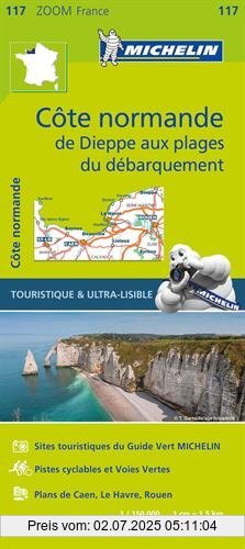 Die Buchhandlung in Oelde hat das Buch NORMANDIE CÔTIERE 11117 CARTE MICHELIN KAART 2014 (KAARTEN/CARTES MICHELIN)