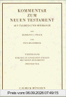 Kommentar zum Neuen Testament aus Talmud und Midrasch: Kommentar zum Neuen Testament, 6 Bde., Bd.4, Exkurse zu einzelnen Stellen des Neuen Testaments, in 2 Tl.-Bdn.: Bd. 4 1/2