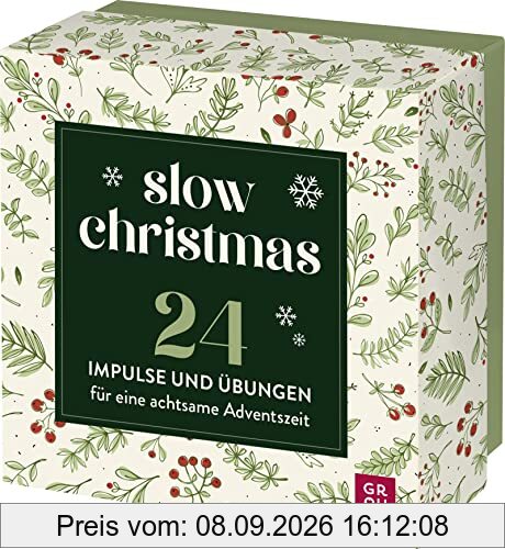 Slow Christmas: 24 Impulse und Übungen für eine achtsame Adventszeit | Zettelbox mit 24 Impulse und Übungen für eine achtsame Adventszeit