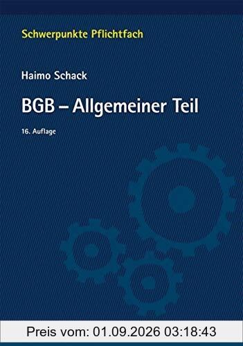 BGB-Allgemeiner Teil (Schwerpunkte Pflichtfach)