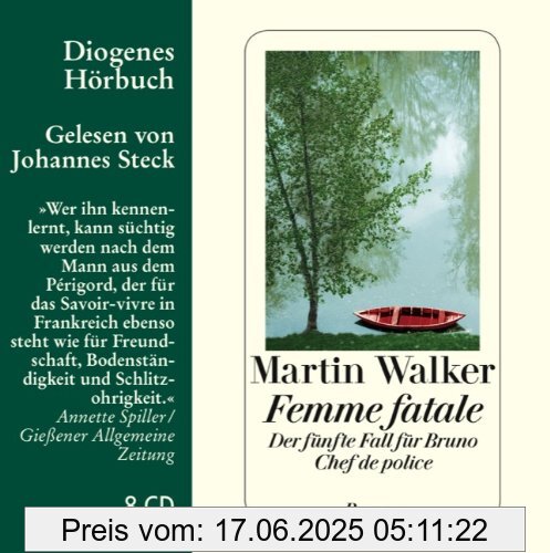 Binding : Audio CD, Label : Diogenes, Publisher : Diogenes, NumberOfItems : 8, Format : Audiobook, medium : Audio CD, publicationDate : 2013-04-23, runningTime : 612 minutes, authors : Martin Walker, translators : Michael Windgassen, narrators : Johannes Steck, languages : german, ISBN : 3257801092