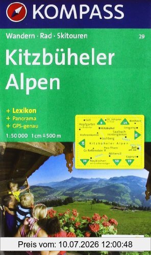 unbekannt Kitzbüheler Alpen, Wandern / Rad / Skitouren. Mit Panorama. Gps-genau. 1, 50.000