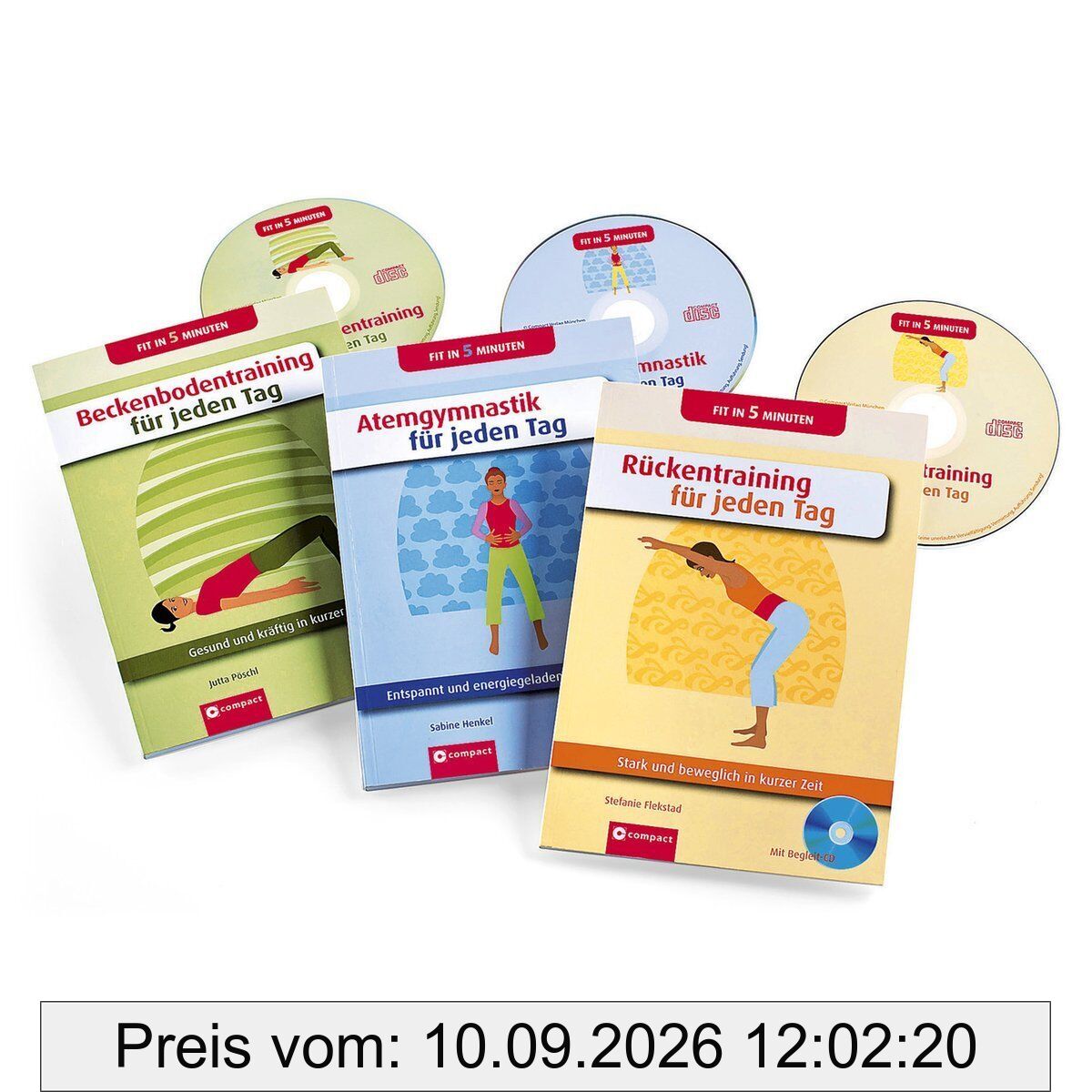 Atemgymnastik für jeden Tag: Entspannt und energiegeladen in kurzer Zeit. Buch & CD (Fit in 5 Minuten)