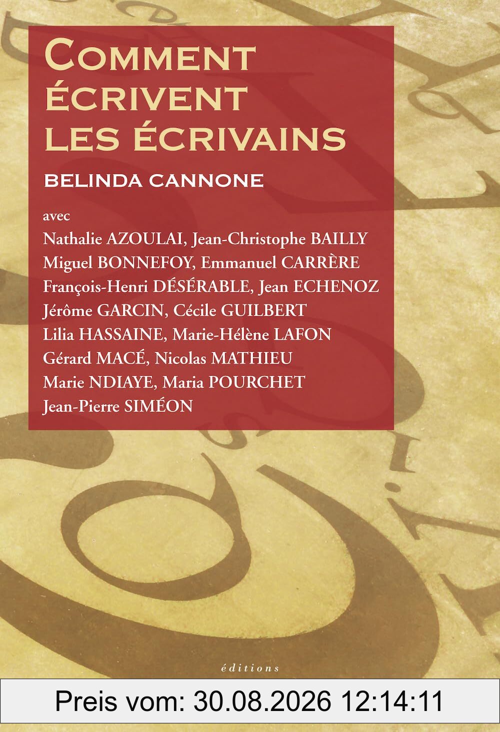 Comment écrivent les écrivains
