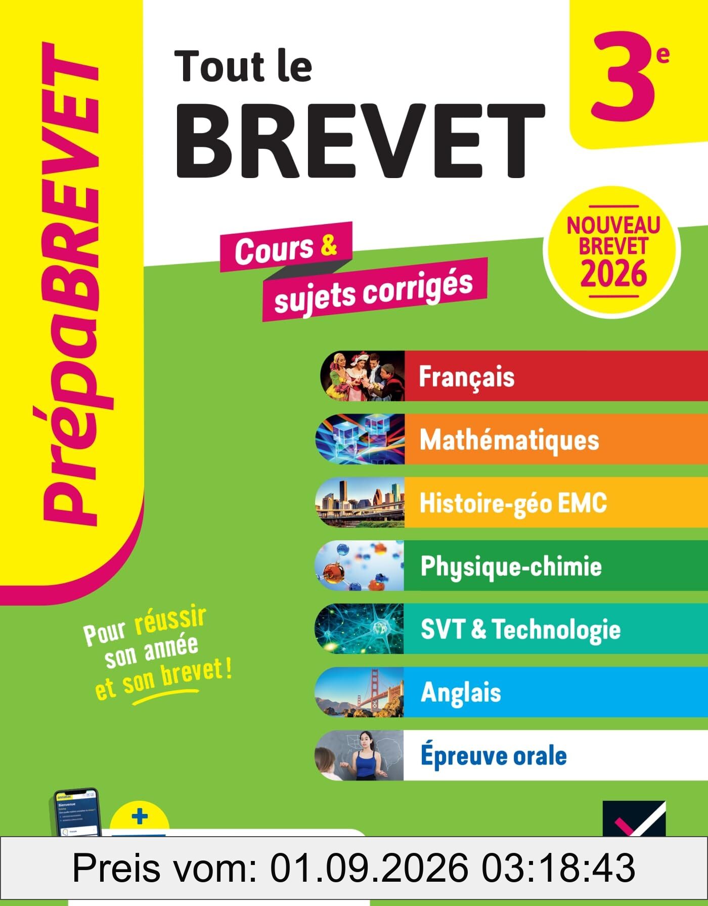 Tout le brevet 3e : cours & sujets corrigés : nouveau brevet 2026