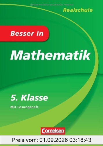 Besser in Mathematik - Realschule 5. Klasse - Cornelsen Scriptor