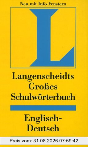 unbekannt Langenscheidt Großes Schulwörterbuch, Englisch-Deutsch