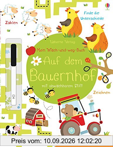 Mein Wisch-und-weg-Buch: Auf dem Bauernhof: mit abwischbarem Stift