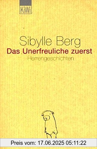 Binding : Taschenbuch, Label : KiWi-Taschenbuch, Publisher : KiWi-Taschenbuch, NumberOfItems : 1, Format : Illustriert, medium : Taschenbuch, numberOfPages : 176, publicationDate : 2001-08-17, releaseDate : 2001-08-17, authors : Sibylle Berg, ISBN : 346203037X