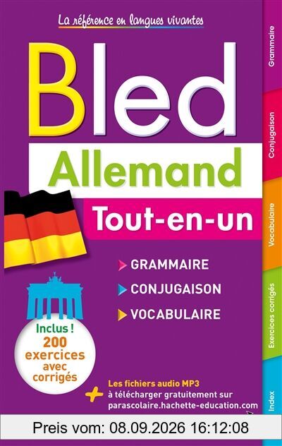 Bled allemand : tout-en-un : grammaire, conjugaison, vocabulaire