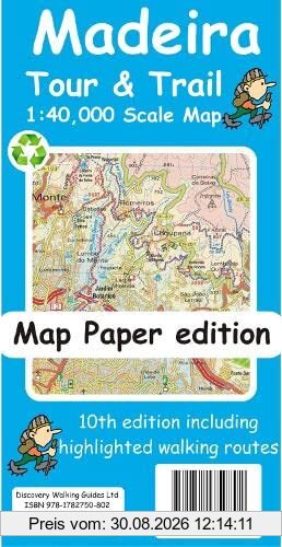Madeira Tour and Trail Map paper edition
