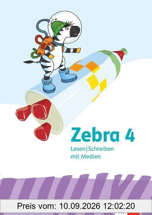 Zebra 4. Arbeitsheft Lesen/Schreiben mit Medien (Ausleihmaterial) Klasse 4