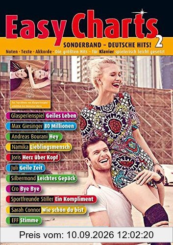 Easy Charts Sonderband: Deutsche Hits! 2: Die größten Hits spielerisch leicht gesetzt. Sonderband 2. Klavier / Keyboard. Spielbuch. (Music Factory)
