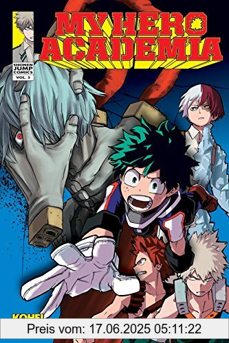 Binding : Taschenbuch, Edition : 01, Label : Viz LLC, Publisher : Viz LLC, NumberOfItems : 1, PackageQuantity : 1, medium : Taschenbuch, numberOfPages : 192, publicationDate : 2016-02-09, releaseDate : 2016-02-02, authors : Kohei Horikoshi, ISBN : 1421585103