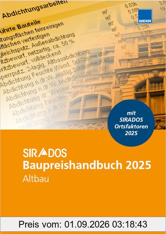 SIRADOS Baupreishandbuch 2025 – Altbau