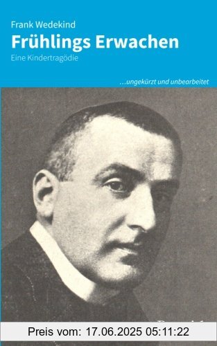 Binding : Taschenbuch, Edition : 1, Label : CreateSpace Independent Publishing Platform, Publisher : CreateSpace Independent Publishing Platform, medium : Taschenbuch, numberOfPages : 84, publicationDate : 2015-03-24, authors : Frank Wedekind, publishers : Jung, Tobias R., ISBN : 1508995508
