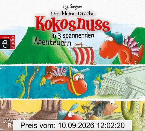 Der kleine Drache Kokosnuss in 3 spannenden Abenteuern: Der kleine Drache Kokosnuss auf der Suche nach Atlantis - Der kleine Drache Kokosnuss bei den ... Drache Kokosnuss und die starken Wikinger