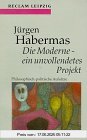 Binding : Taschenbuch, Label : Reclam, Leipzig, Publisher : Reclam, Leipzig, NumberOfItems : 1, medium : Taschenbuch, numberOfPages : 282, publicationDate : 1994-01-01, authors : Jürgen Habermas, ISBN : 3379006580