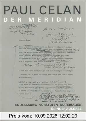 Werke. Tübinger Ausgabe: Der Meridian. Endfassung - Entwürfe - Materialien