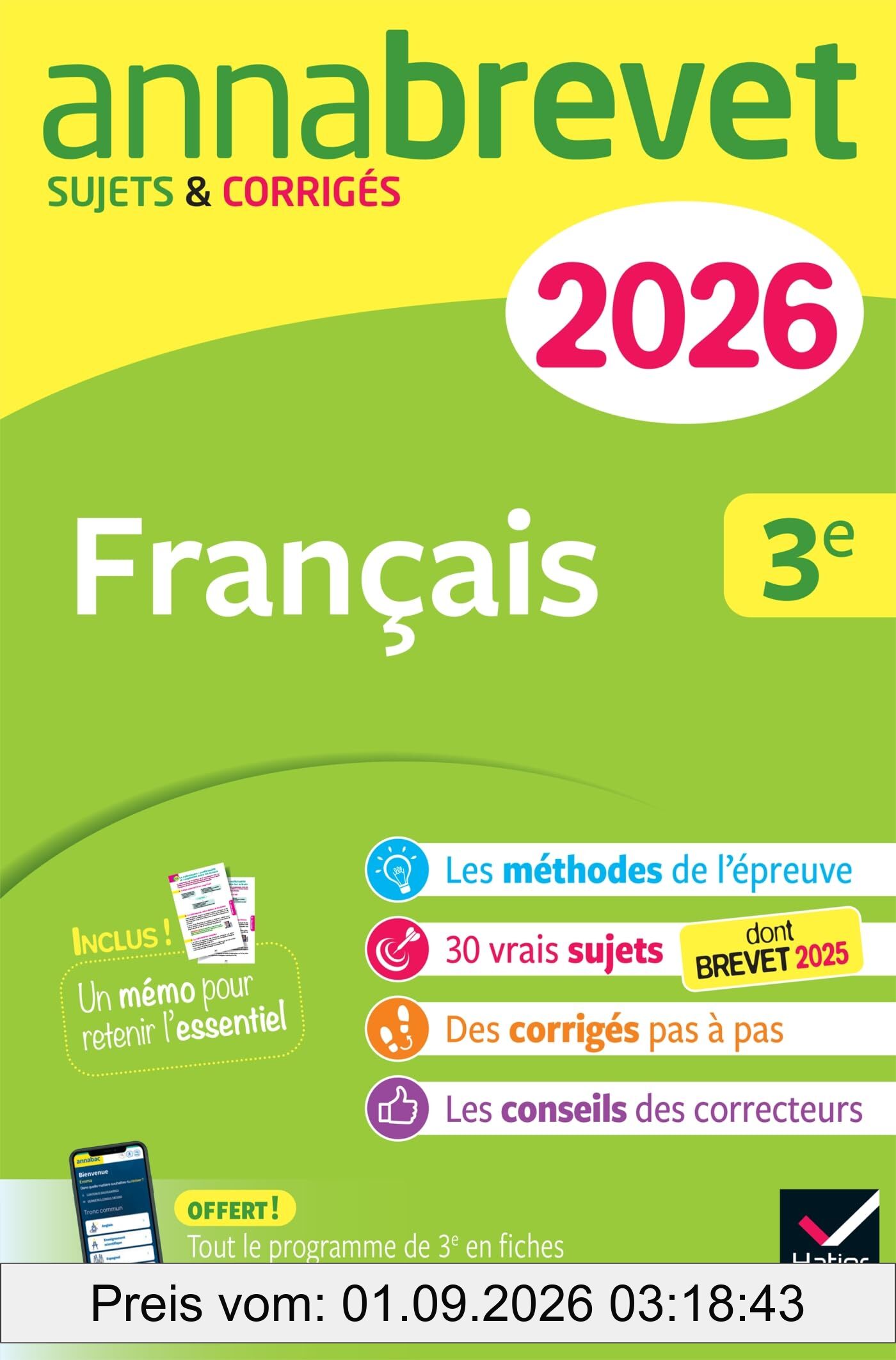 Français 3e : nouveau brevet 2026