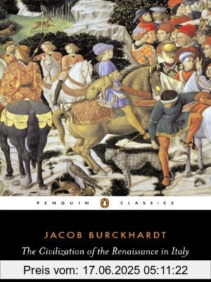 Binding : Taschenbuch, Edition : Reissue, Label : Penguin Classics, Publisher : Penguin Classics, NumberOfItems : 1, medium : Taschenbuch, numberOfPages : 416, publicationDate : 1990-06-28, releaseDate : 2012-07-26, authors : Jacob Burckhardt, translators : S. Middlemore, languages : english, ISBN : 014044534X