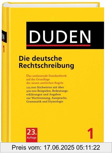 Brand : Unbekannt, Binding : Gebundene Ausgabe, Edition : 23rd, Label : Bibliographisches Institut, Mannheim, Publisher : Bibliographisches Institut, Mannheim, medium : Gebundene Ausgabe, numberOfPages : 1152, publicationDate : 2004-01-01, languages : german, ISBN : 3411040130
