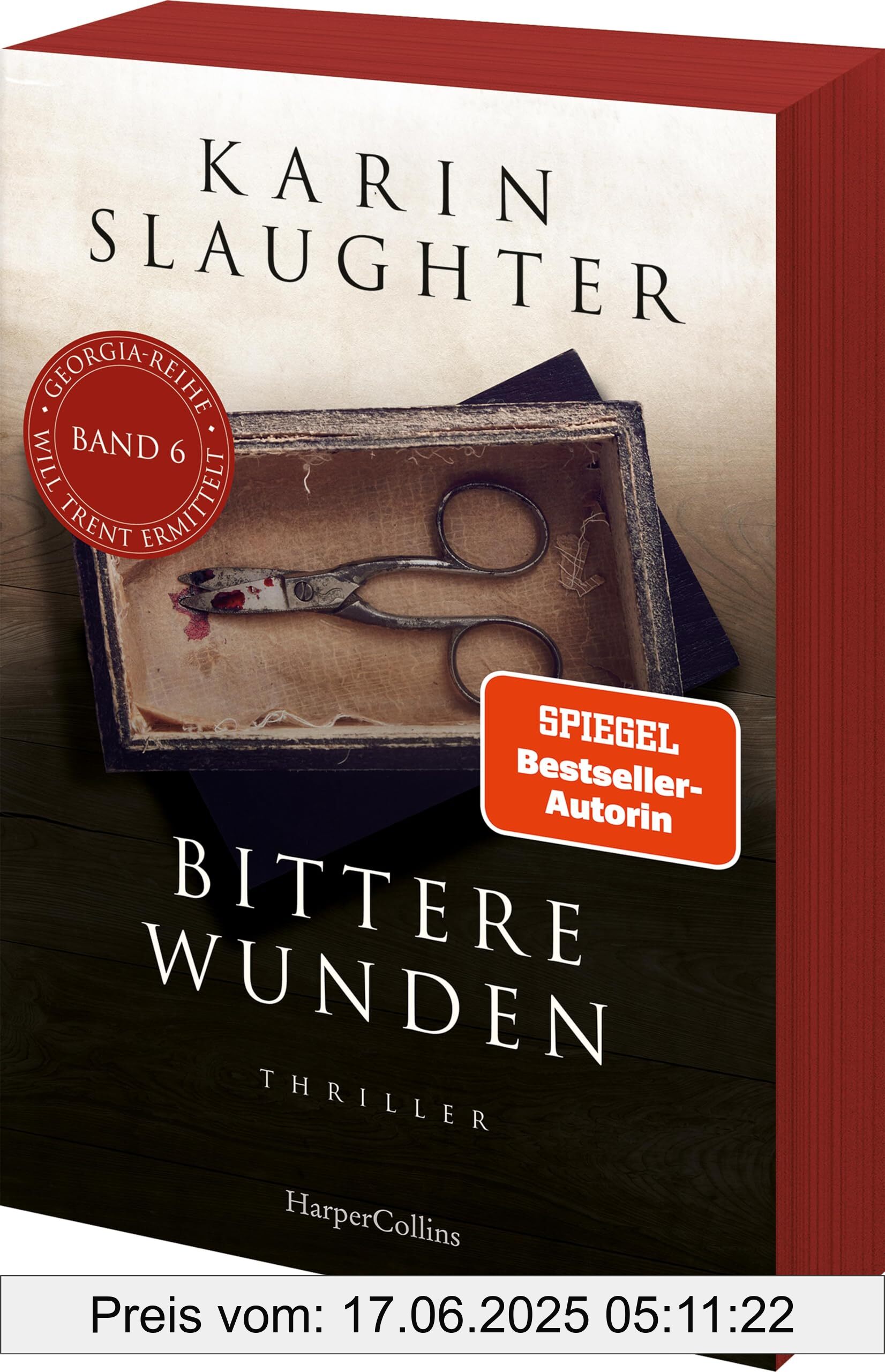 Binding : paperback, Edition : 1., Label : Bittere Wunden : Thriller | Ein weiterer spannungsgeladener Roman der SPIEGEL-Bestsellerautorin – Will Trent im Einsatz (Georgia-Serie, Band 6), medium : paperback, numberOfPages : 528, publicationDate : 2024-09-24, languages : german, ISBN : 3365008586