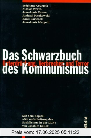 Binding : Gebundene Ausgabe, Edition : 4. Auflage, Label : Piper, Publisher : Piper, medium : Gebundene Ausgabe, numberOfPages : 987, publicationDate : 1998-01-01, authors : Stéphane Courtois, Nicolas Werth, Panné, Jean L., Andrzej Paczkowski, Karel Bartosek, Margolin, Jean L., translators : Irmela Arnsperger, Bertold Galli, Enrico Heinemann, Ursel Schäfer, Karin Schulte-Bersch, Thomas Wollermann, languages : german, ISBN : 3492040535