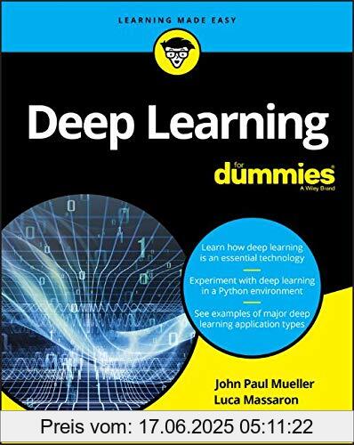 Binding : Taschenbuch, Edition : 1., Label : For Dummies, Publisher : For Dummies, medium : Taschenbuch, numberOfPages : 368, publicationDate : 2019-07-12, authors : Mueller, John Paul, Luca Massaron, ISBN : 1119543045