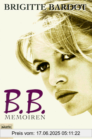 Binding : Taschenbuch, Label : Bastei Lübbe, Publisher : Bastei Lübbe, medium : Taschenbuch, publicationDate : 1998-01-01, authors : Brigitte Bardot, languages : german, ISBN : 3404128508