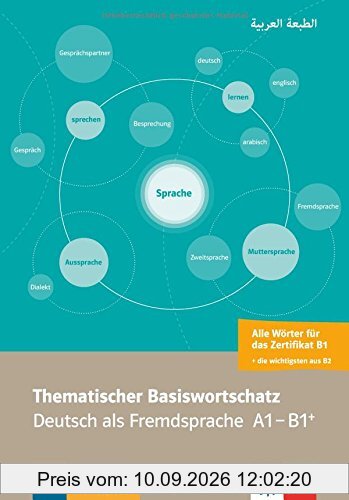 Thematischer Basiswortschatz Arabisch: Deutsch als Fremdsprache A1-B1+. Mit Übersetzungen und Erläuterungen auf Arabisch von Abbas Amin