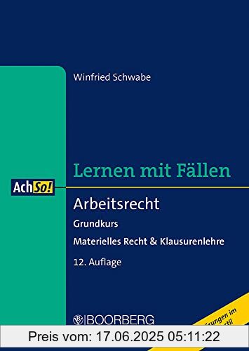 Binding : Taschenbuch, Edition : 12., überarbeitete, Label : Boorberg, R. Verlag, Publisher : Boorberg, R. Verlag, medium : Taschenbuch, numberOfPages : 276, publicationDate : 2023-06-06, authors : Winfried Schwabe, ISBN : 3415074358