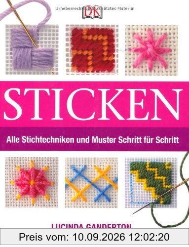 Sticken: Alle Stichtechniken und Muster Schritt für Schritt