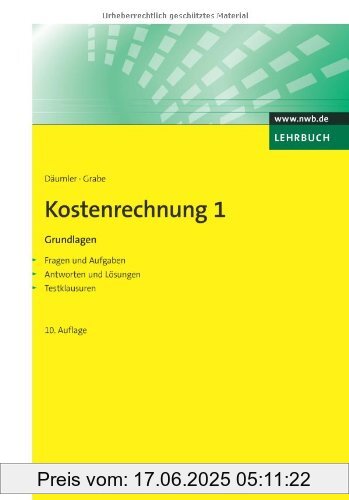 Binding : Broschiert, Edition : 10., vollst. überarb. Aufl., Label : Nwb Verlag, Publisher : Nwb Verlag, medium : Broschiert, numberOfPages : 474, publicationDate : 2008-11-04, authors : Klaus-Dieter Däumler, Jürgen Grabe, languages : german, ISBN : 3482707308